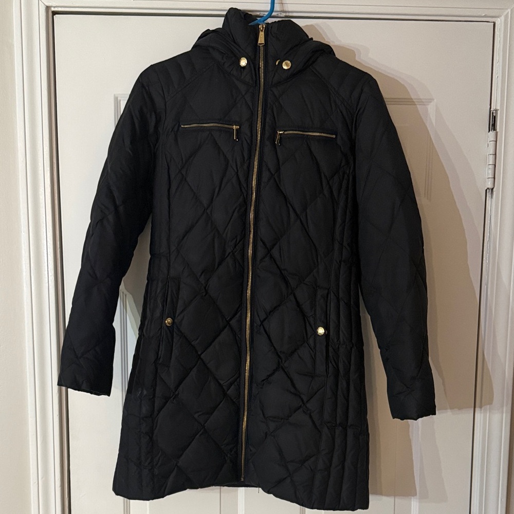 MICHAEL Michael Kors Black Hooded Puffer Jacket
